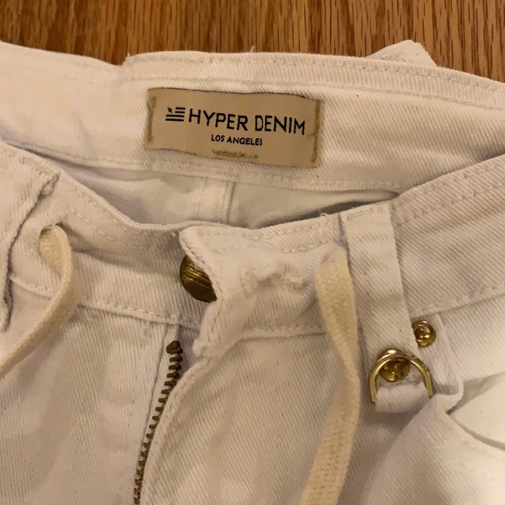Hyper denim White Nate Zipper Pants - Picture 3 of 5